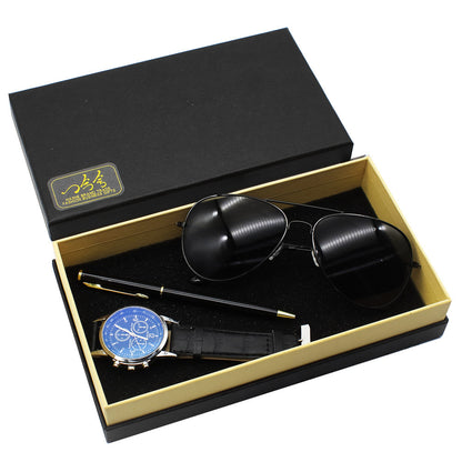 Men's Gift Set - Watch Business Pen Glasses Suit