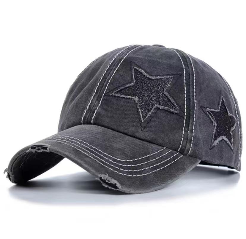 Women's Retro Leisure Ripped Baseball Hat