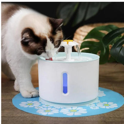 Automatic Pet Cat Water Fountain - Filters - LED Lighting USB - Dogs Cats Mute Drinker Feeder Bowl Drinking Dispenser