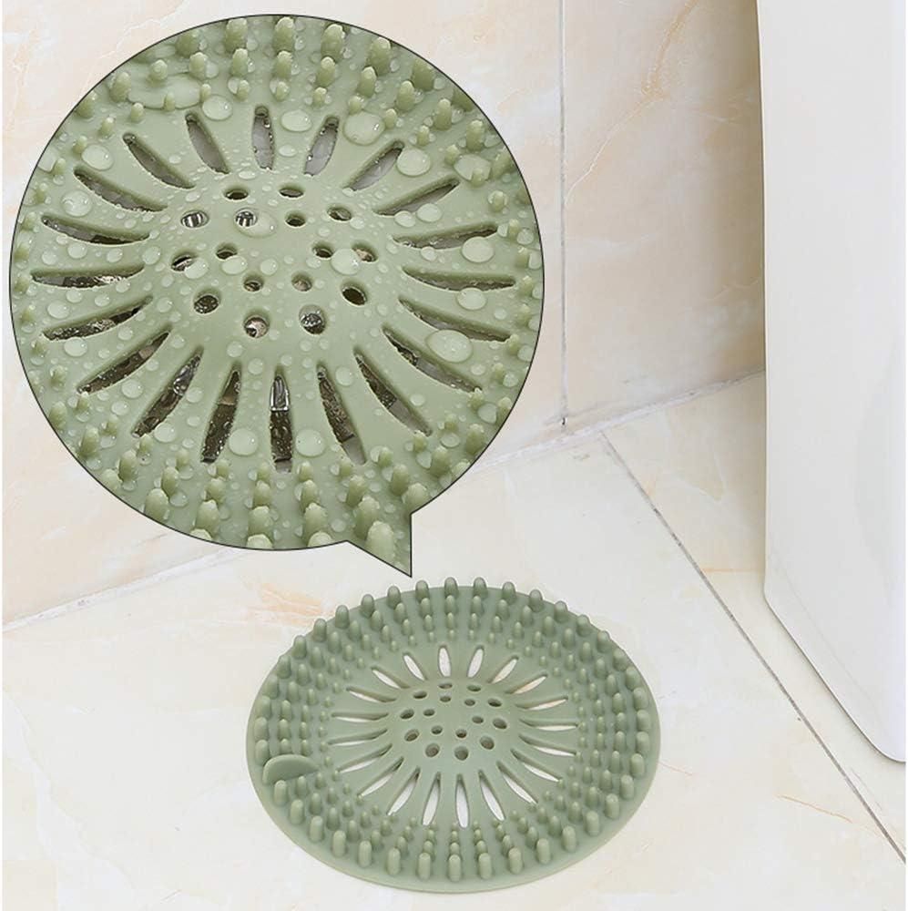 Shower Drain Covers - Hair Catcher - Durable Silicone Hair Stopper - Pack of 2